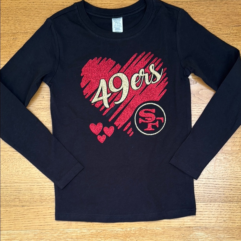 NWT: Kids Black and Red 49ers Long Sleeve Shirt